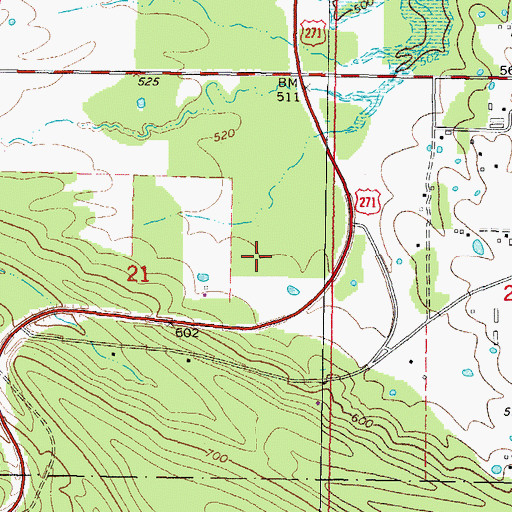 Topographic Map of Township of Summerfield, OK