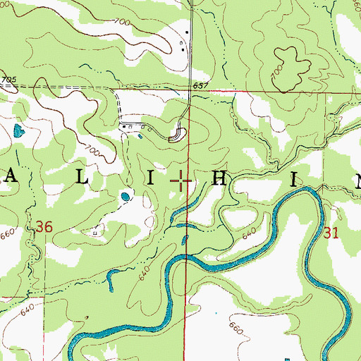 Topographic Map of Township of Talihina, OK