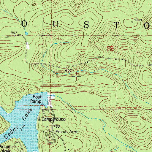 Topographic Map of Township of Houston, OK