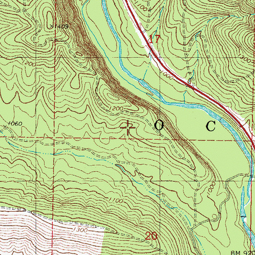 Topographic Map of Township of Octavia, OK