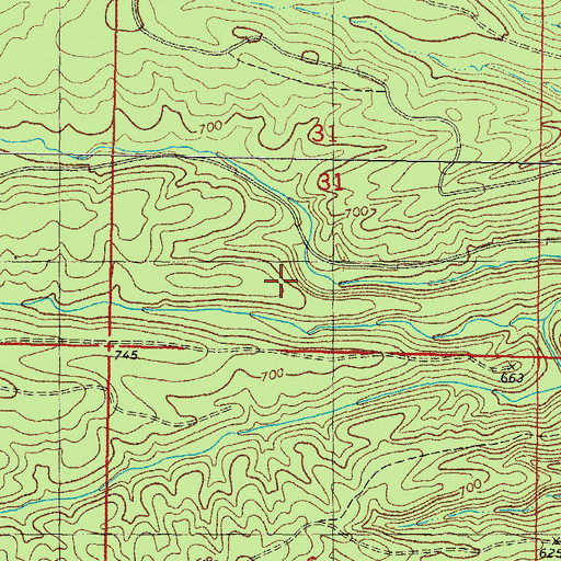 Topographic Map of Township of Sulphur, OK