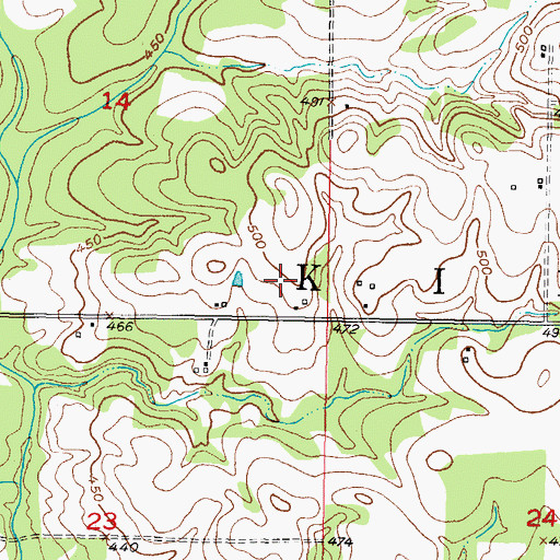 Topographic Map of Township of Kirk, OK