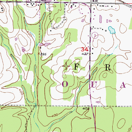 Topographic Map of Township of Frisco, OK