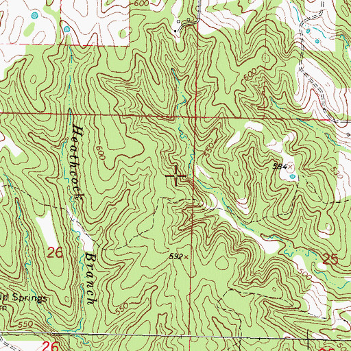 Topographic Map of Township of Jeter, OK