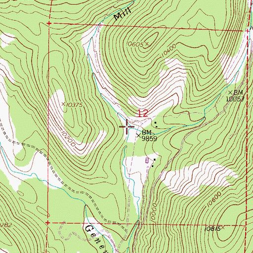 Topographic Map of Mill Gulch, CO
