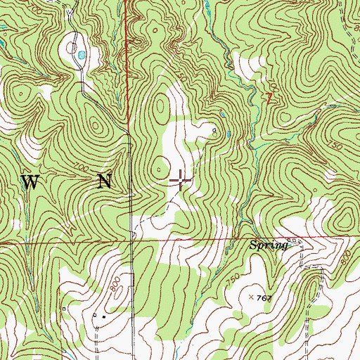 Topographic Map of Township of Brown, OK