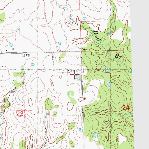 Topographic Map of Township of Bennington, OK