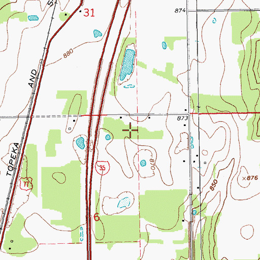Topographic Map of Township of Washington, OK