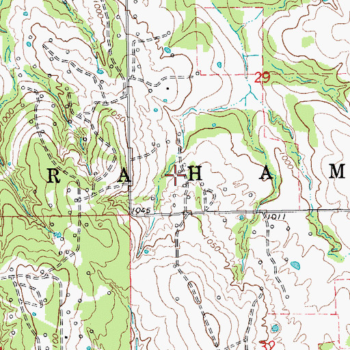 Topographic Map of Township of Graham, OK