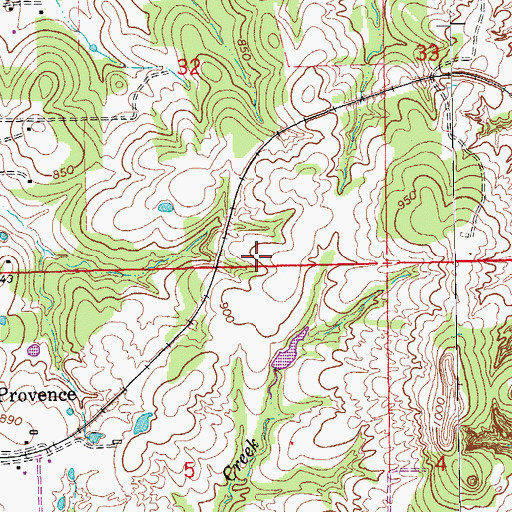 Topographic Map of Township of Wilson, OK