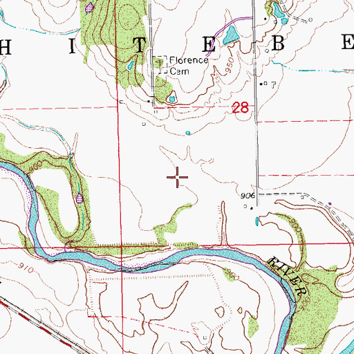 Topographic Map of Township of Whitebread, OK
