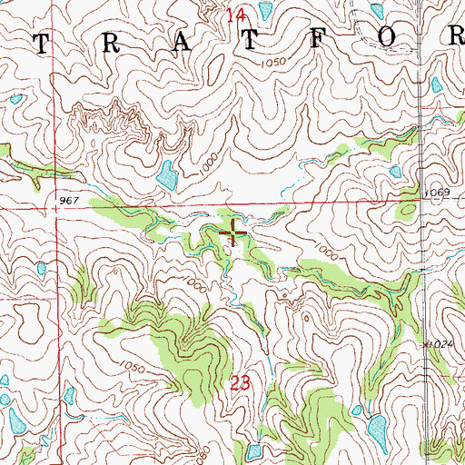 Topographic Map of Township of Stratford, OK