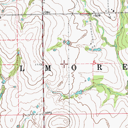 Topographic Map of Township of Elmore, OK