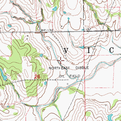 Topographic Map of Township of Victor, OK