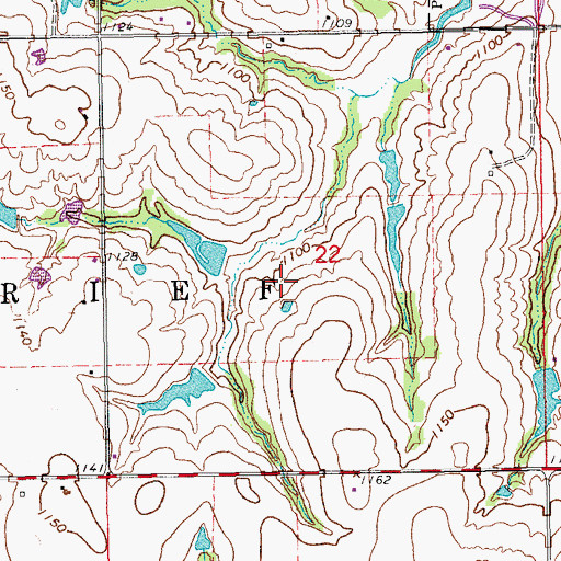 Topographic Map of Township of Muncrief, OK