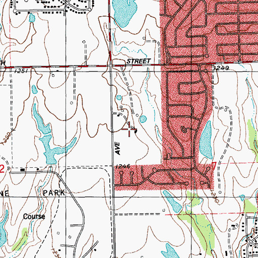 Topographic Map of Township of Taylor, OK