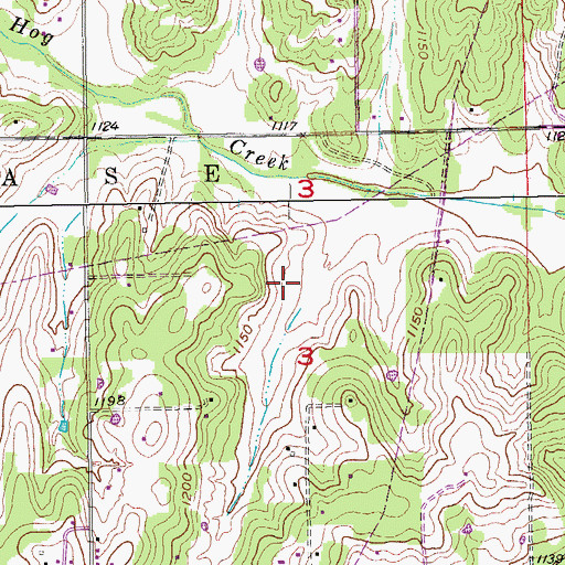 Topographic Map of Township of Case, OK