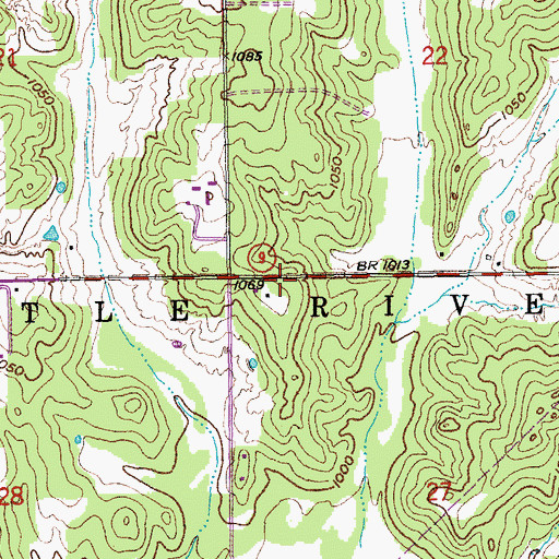 Topographic Map of Township of Little River, OK