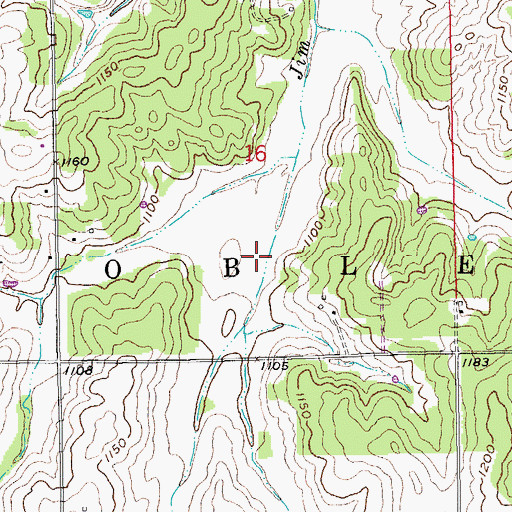 Topographic Map of Township of Noble, OK