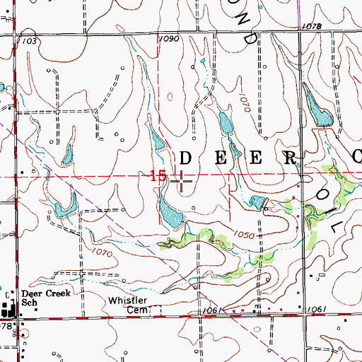 Topographic Map of Township of Deer Creek, OK
