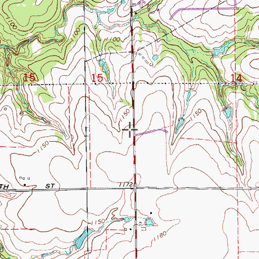 Topographic Map of Township of Edmond, OK