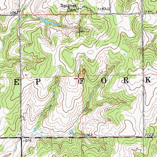 Topographic Map of Township of Deep Fork, OK