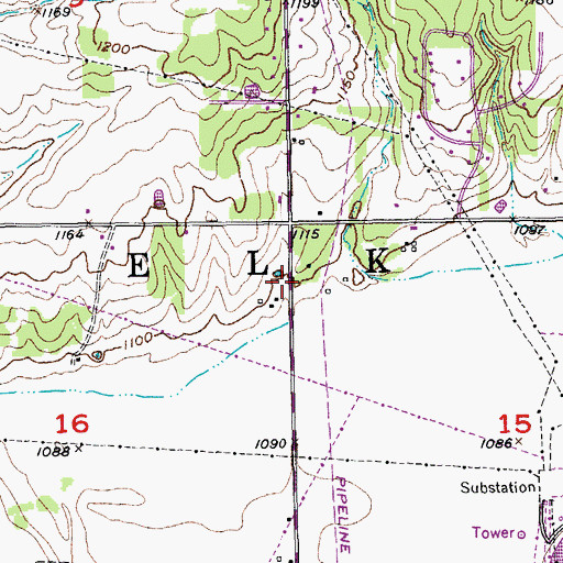 Topographic Map of Township of Elk, OK