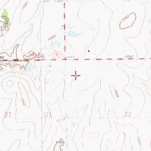 Topographic Map of Township of Marshall, OK