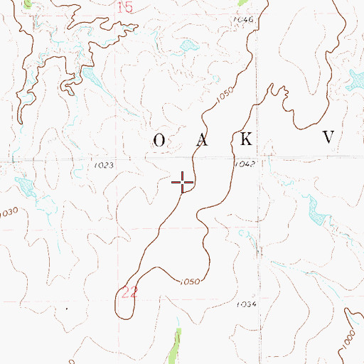 Topographic Map of Township of Oak View, OK