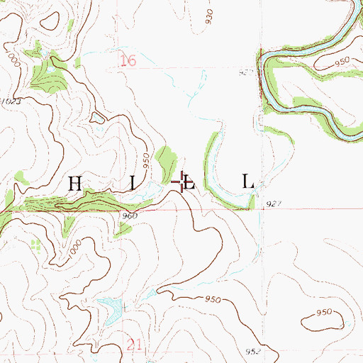 Topographic Map of Township of Rose Hill, OK