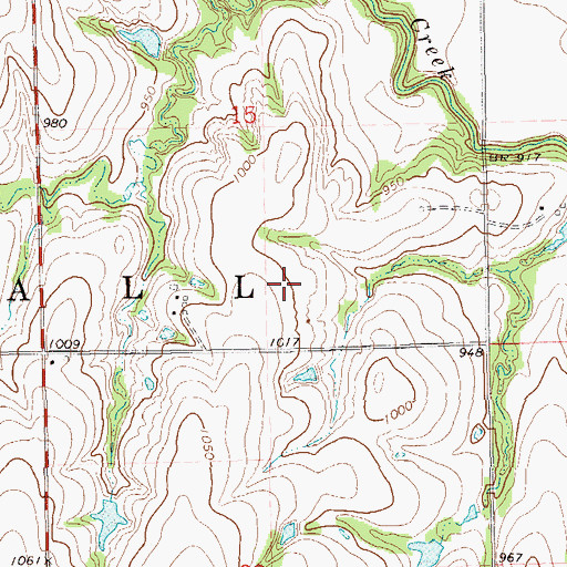 Topographic Map of Township of Mulhall, OK