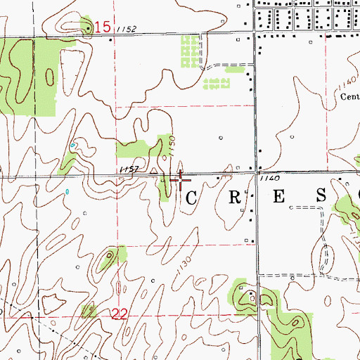 Topographic Map of Township of Crescent, OK