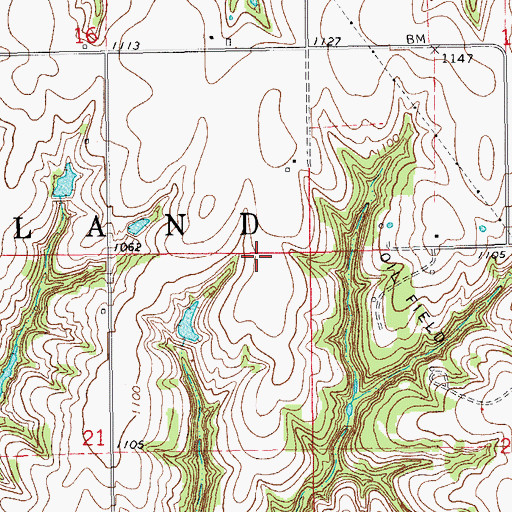 Topographic Map of Township of Woodland, OK