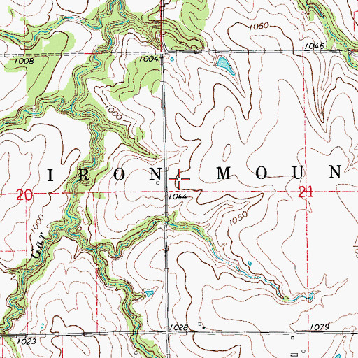 Topographic Map of Township of Iron Mound, OK