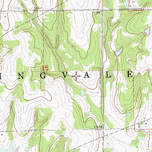 Topographic Map of Township of Springvale, OK