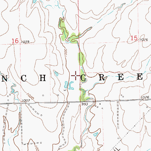 Topographic Map of Township of Bunch Creek, OK