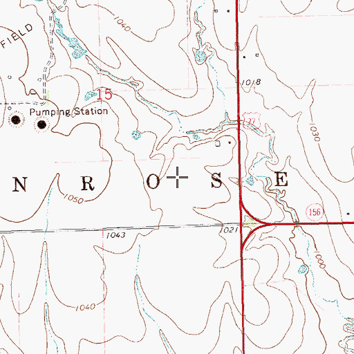 Topographic Map of Township of Glenrose, OK