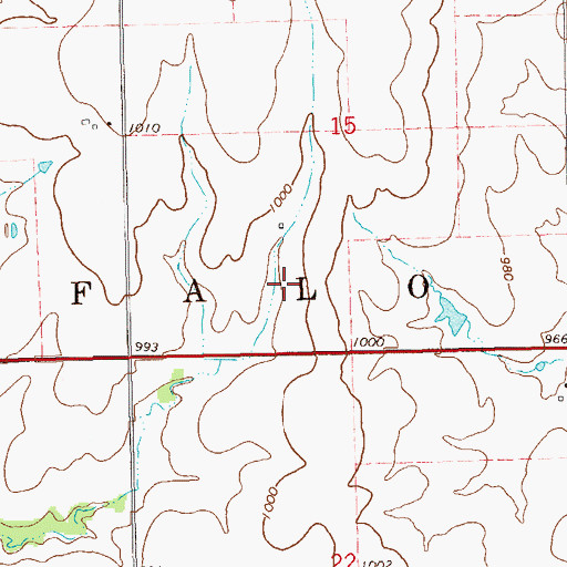 Topographic Map of Township of Buffalo, OK