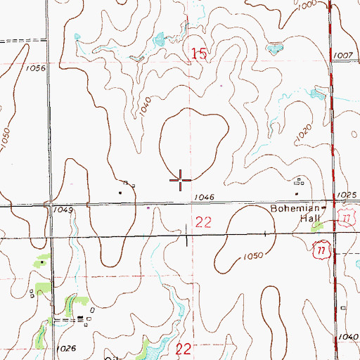 Topographic Map of Township of Black Bear, OK