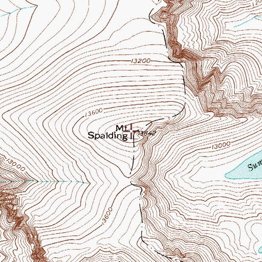 Topographic Map of Mount Spalding, CO