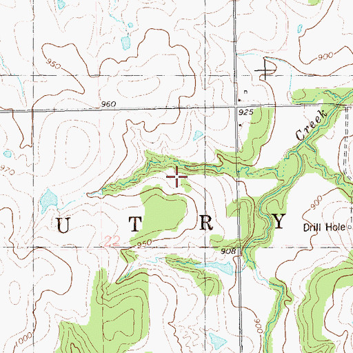Topographic Map of Township of Autry, OK