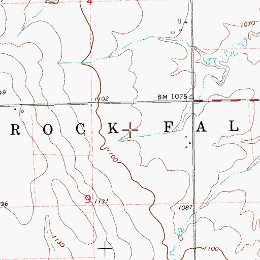Topographic Map of Township of Rock Falls, OK