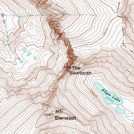 Topographic Map of The Sawtooth, CO