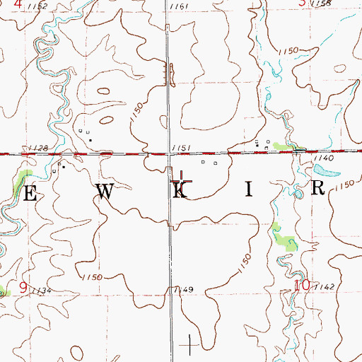 Topographic Map of Township of Newkirk, OK