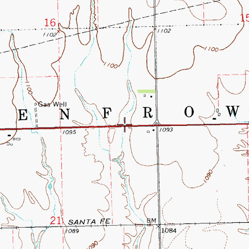 Topographic Map of Township of Renfrow, OK