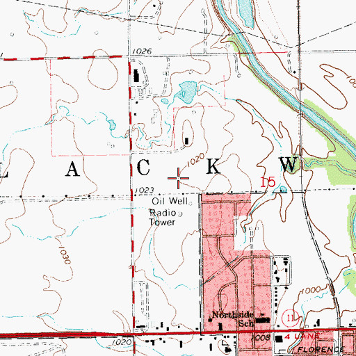 Topographic Map of Township of Blackwell, OK