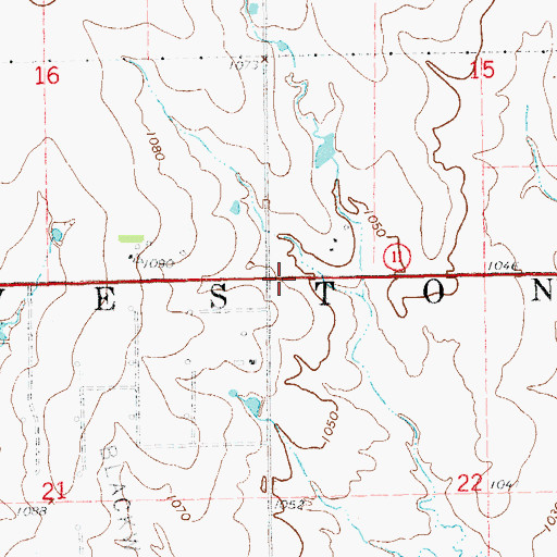 Topographic Map of Township of Weston, OK