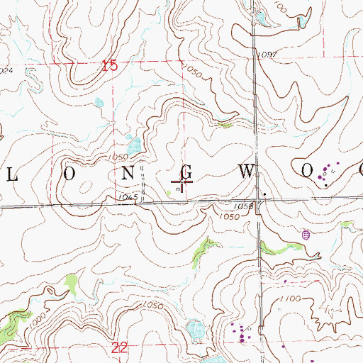 Topographic Map of Township of Longwood, OK