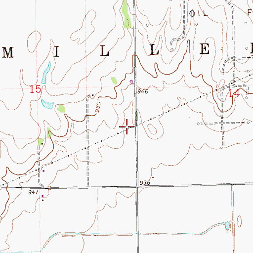 Topographic Map of Township of Miller, OK