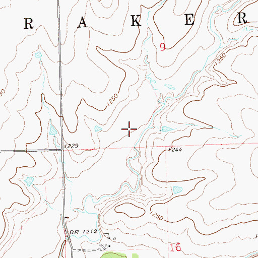 Topographic Map of Township of Foraker, OK